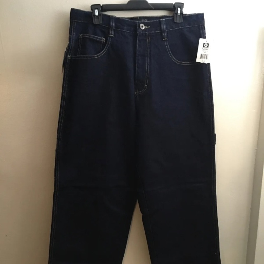 Southpole Auth Collection Borough Series Mens Embroidered Carpenter Jeans 34x33